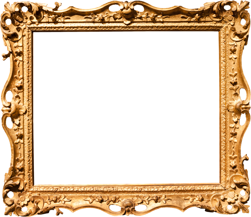 Horizontal Old Baroque Wooden Painting Frame